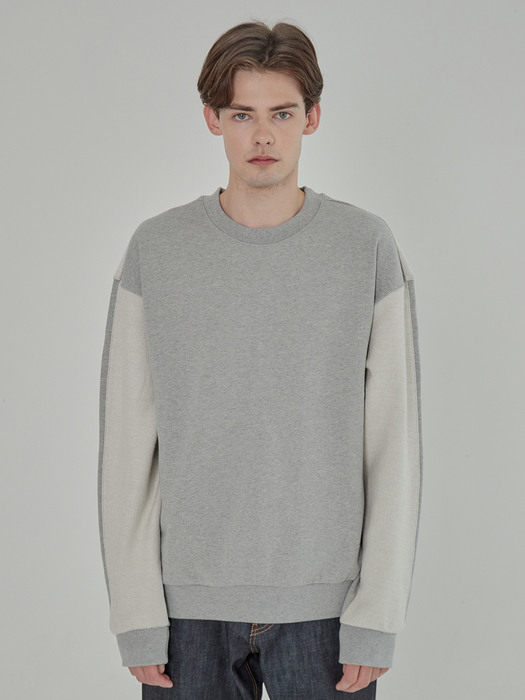 INSIDE OUT HEAVY SWEAT SHIRT GRAY