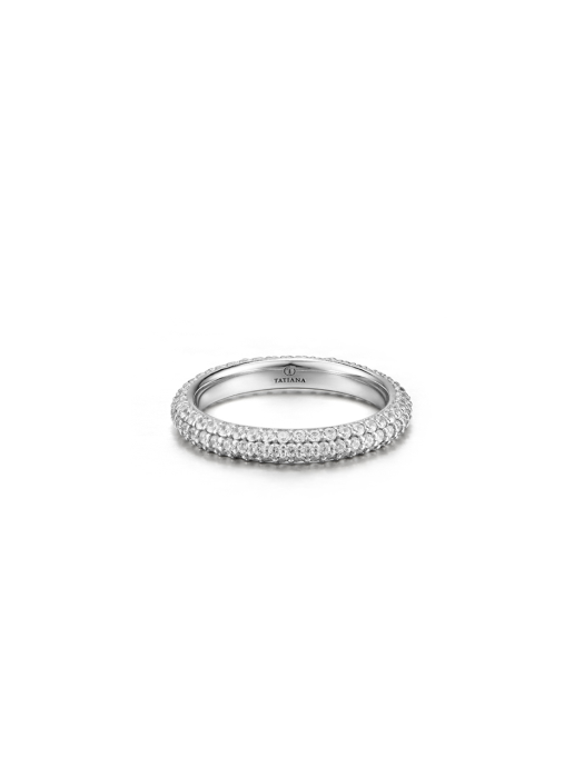 [Silver925]Fancy Pave Setting Rounding Ring_CR0479