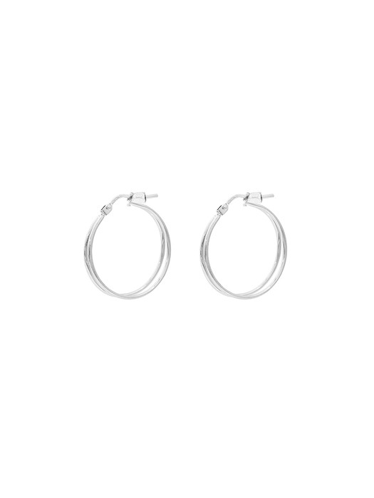 [Silver925] layered hoop earring