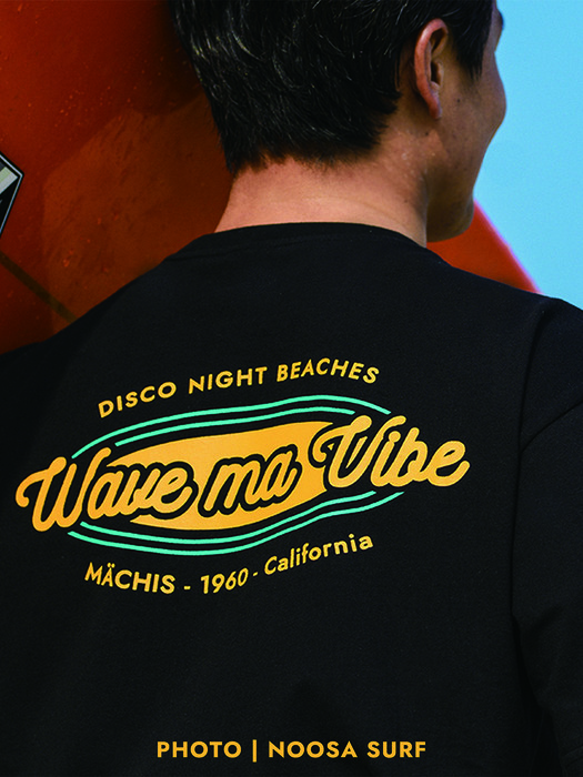 서핑 웨이브 03 블랙 티셔츠