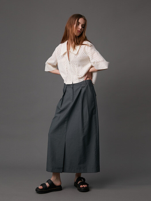 Skirt Tuck Long (Marine Gray / Seed Beige)
