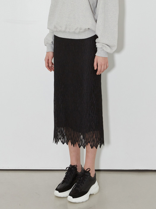 Lace Midi Pencil Skirts
