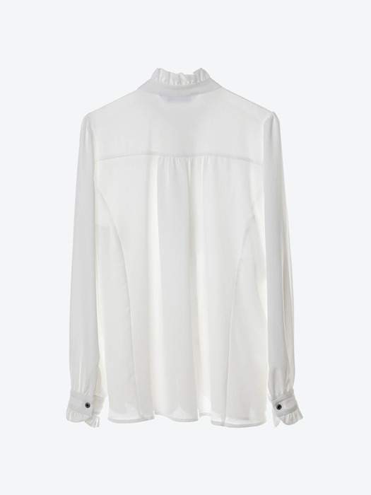 Victorian Ruffled-Placket Blouse[White(WOMAN)]_UTS-FS05