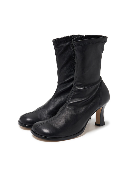 Round Toe Stretch Ankle Boots