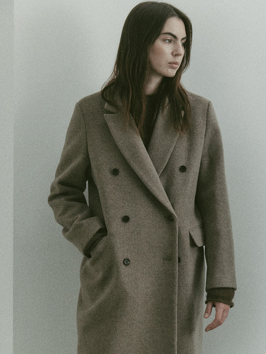 [EXCLUSIVE] cashmere coat (ash brown)