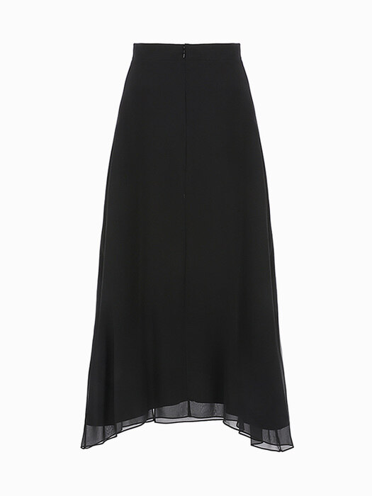 Elin Flare Slit Skirt (Black)