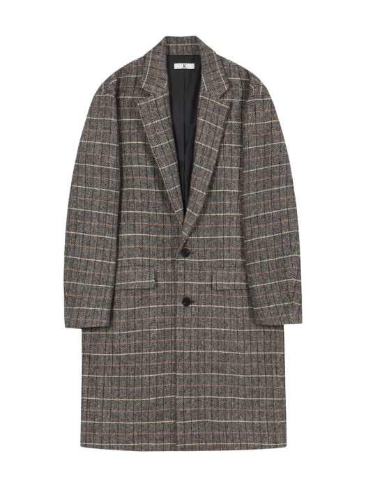 SINGLE BREASTED WOOL OVER COAT_CHECK
