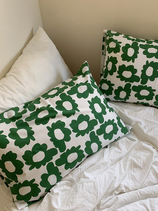 bloom green pillow