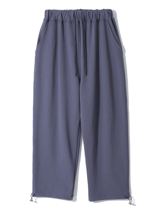 STRING DETAIL CONVERTABLE SWEATPANTS (FOG BLUE)