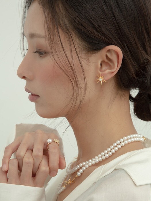 Signature Pearl Star Earrings