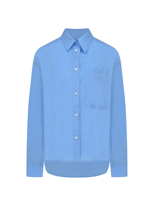 [단독]Color Cotton Shirt-Blue