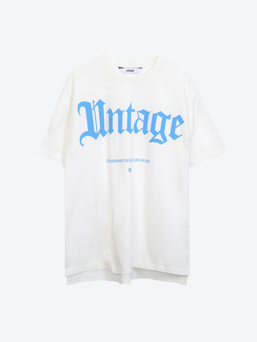Logo-Print Oversized T-Shirt[White(UNISEX)]_UTT-ST75  