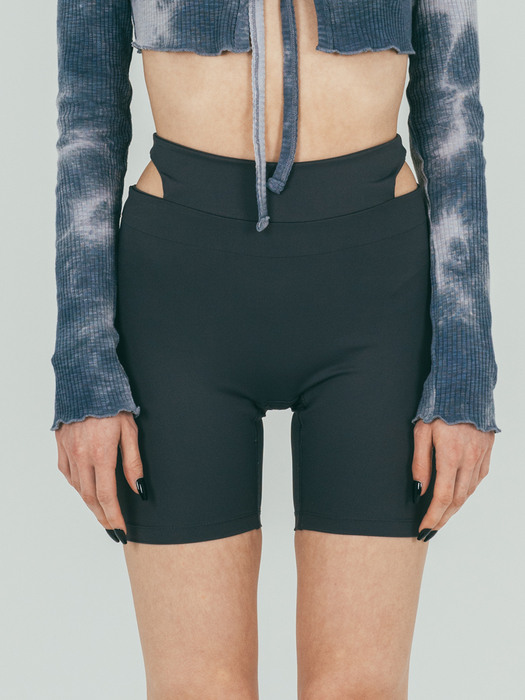 Cutout Bike Pants (charcoal grey)
