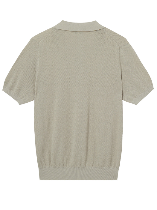 VACATION KNIT BUTTON POLO Men - Leaf Grey