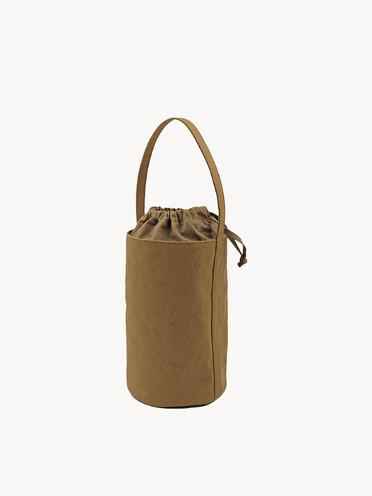 canvas bucket bag (camel L)