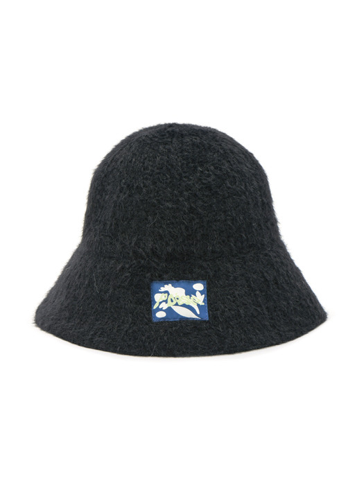 [Life PORTRAIT] Angora knit hat in Black