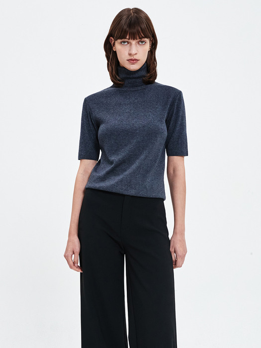 MERINOWOOL-BLEND TURTLENECK KNIT GREY