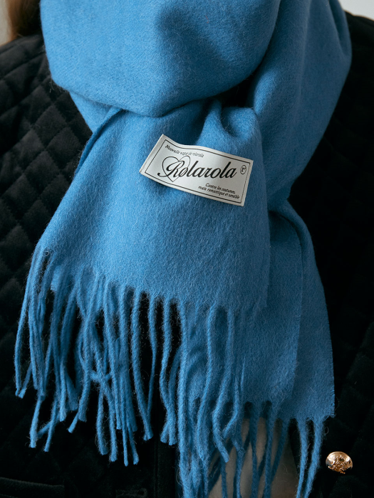 WOOL MUFFLER BLUE