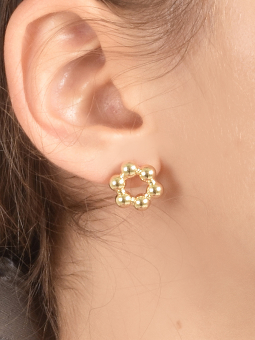 HB017 Round flower earrings
