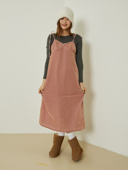 Comely long dress (pink)