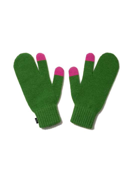 KNIT TIMI GLOVES_ver.5 - YELLOW GREEN