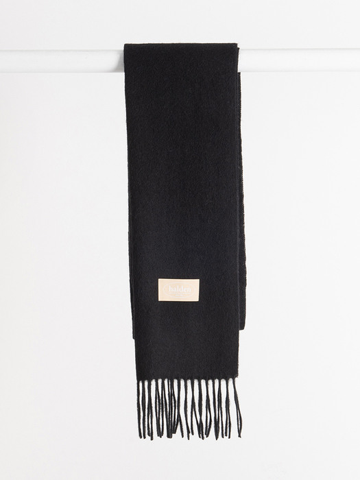 wool color muffler (M007_black)
