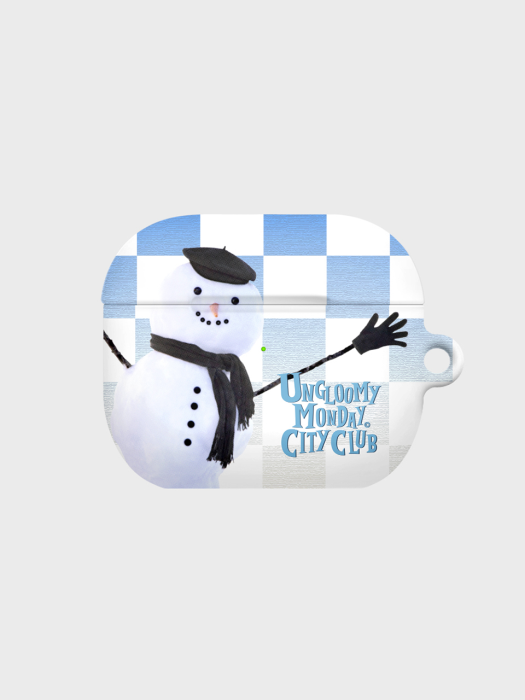 CHECKERBOARD SNOWMAN-WHITE(에어팟3-하드)