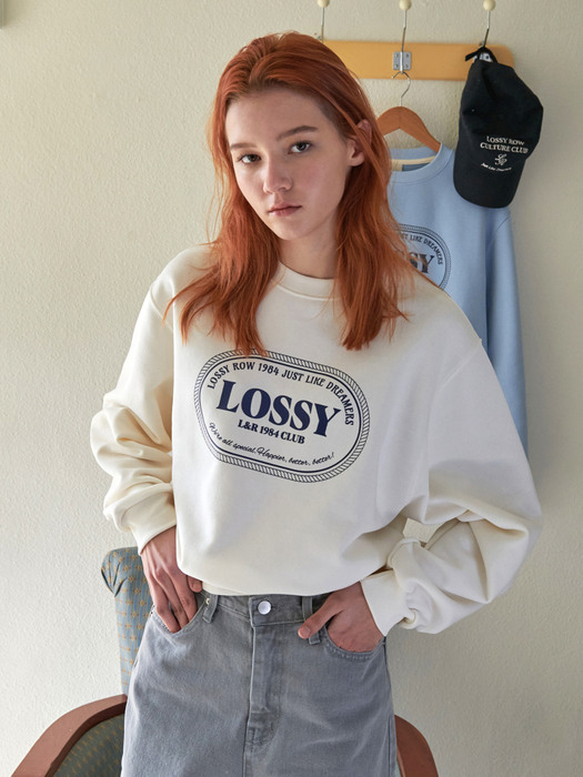 Lossy Rope Round Sweatshirt Cream