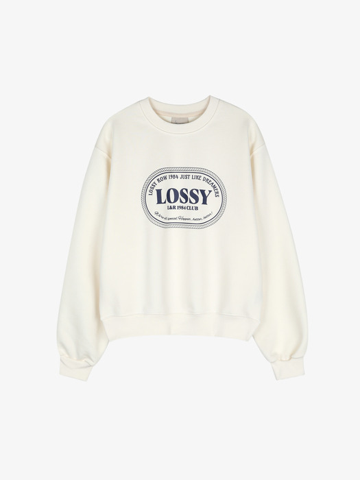 Lossy Rope Round Sweatshirt Cream