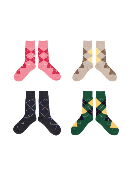 Sunray Argyle Socks 2 Set