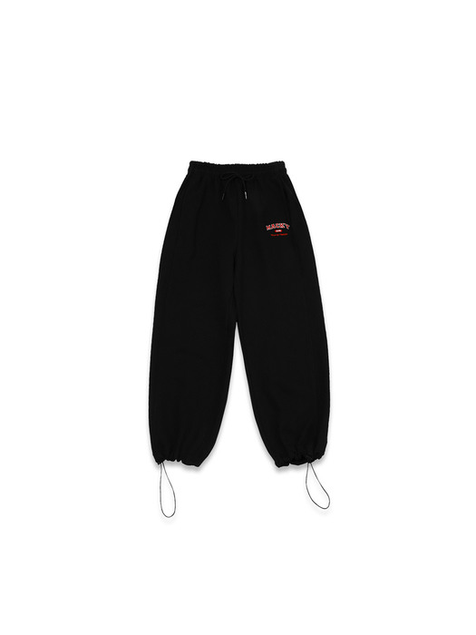 mackyclub wide string sweatpants black