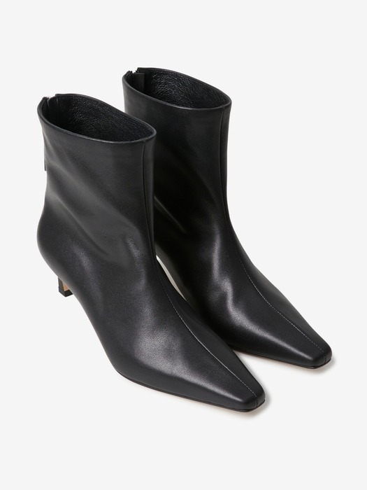60mm Gainsbourg Square Toe Ankle Boots (BLACK)