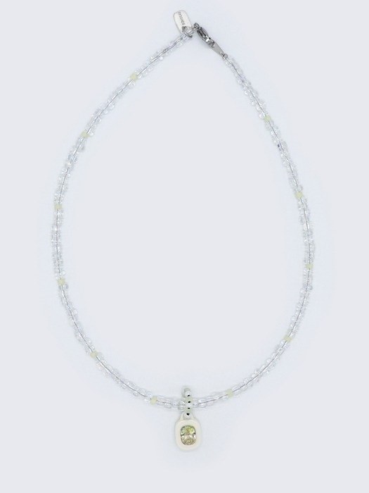 Swarovski square stone color beads Necklace 스와로브스키 스퀘어 스톤 팬던트 컬러 비즈 목걸이