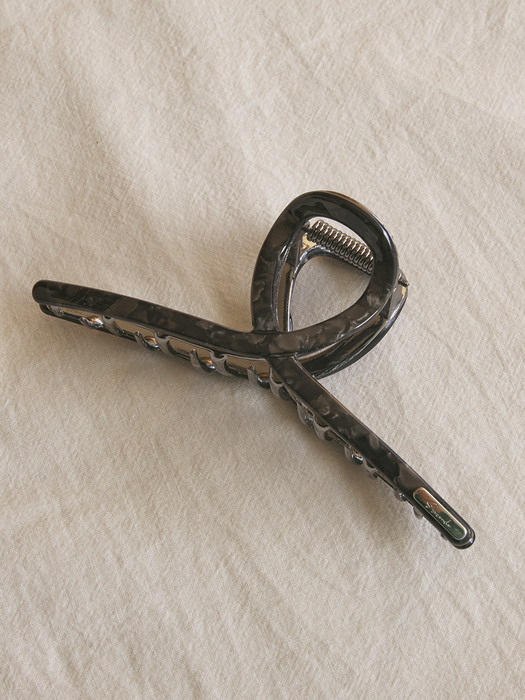Marble twist hair claw clip (Starry black)