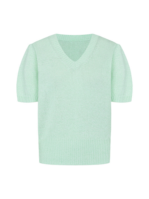Two-tone V-neck Knit Top[LMBCSUKN187]-3color