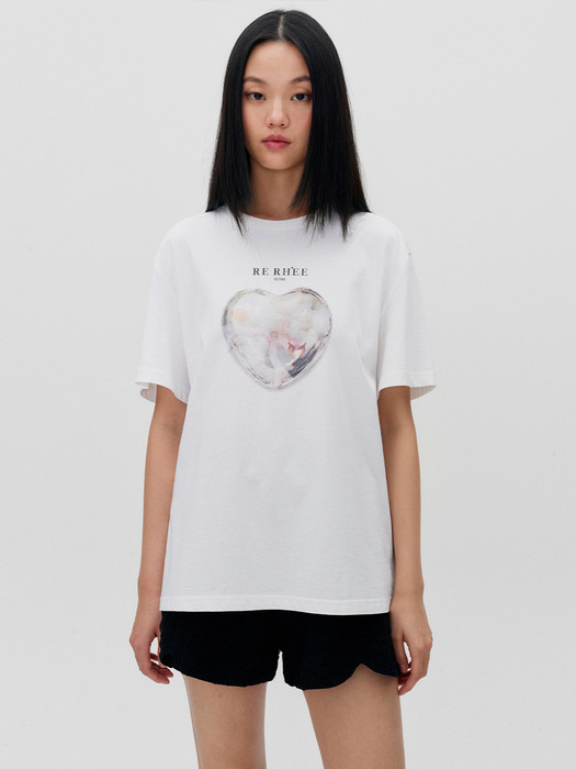 LOGO HEART T SHIRT