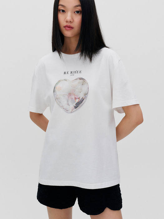 LOGO HEART T SHIRT