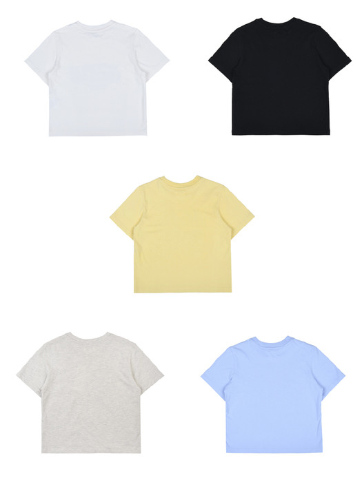 FLASHED CATS EYE CROP T-SHIRTS [5color]