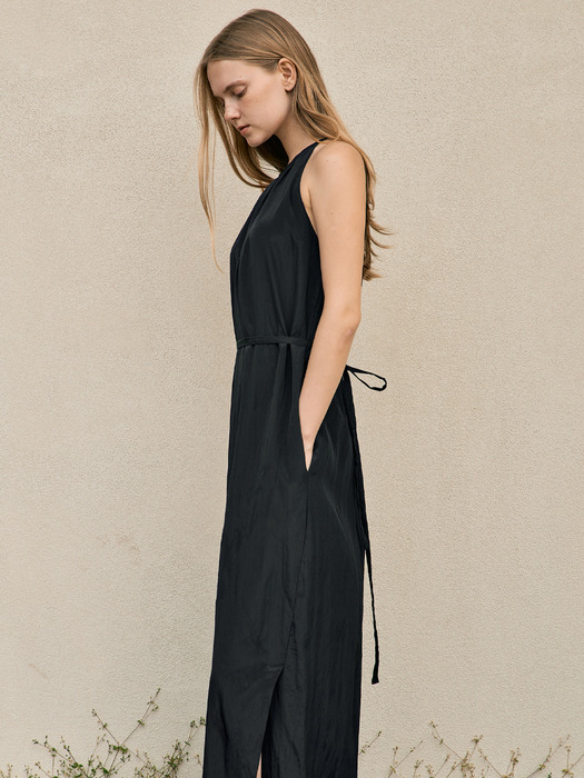 (묶음코드 운영)Halterneck Long Dress_Black