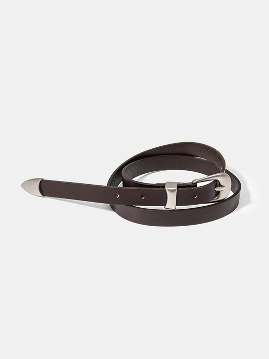 (W) western cowhide leather belt (T002_brown)