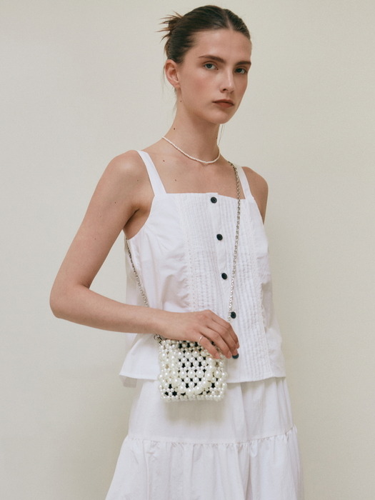 LACE SLEEVELESS BUSTIER_WHITE
