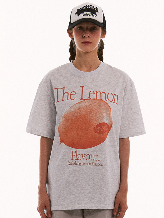 THE LEMON FLAVOUR OVERFIT TEE_MELANGE