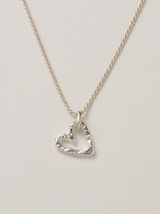 bumpy heart(M) Rope chain necklace