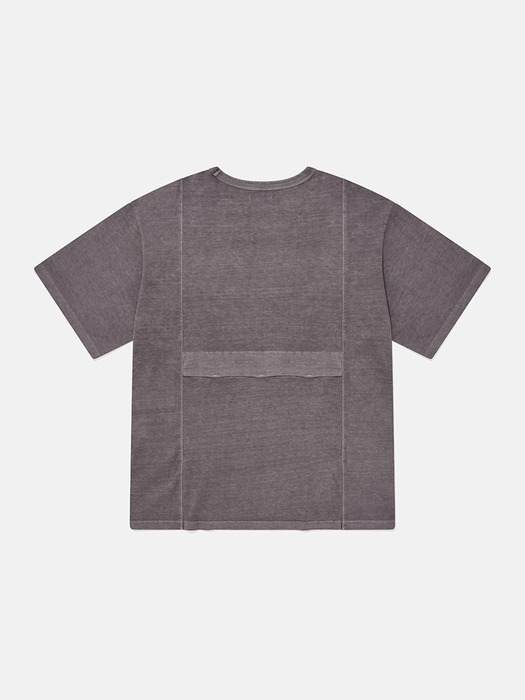 Starry pigment half T-shirts / Ash purple