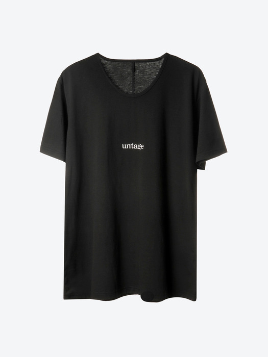 Logo-print Tencel-blend T-Shirt[Black(UNISEX)]_UTT-ST32