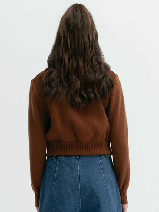 Via Suede knit Blouson (Brown)