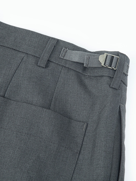 CTO deep tuck pants (charcoal)