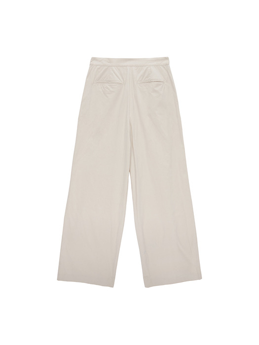 DRAW STRING WIDE PANTS IN IVORY