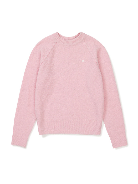 [23FW clove] Boucle Raglan Knit (Pink)