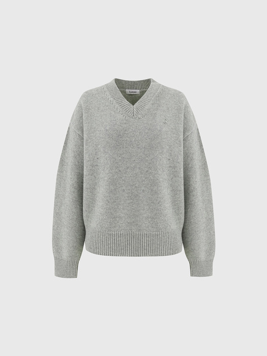 리디아 브이넥 니트 탑 / LIDIA V NECK WOOL KNIT TOP_4colors